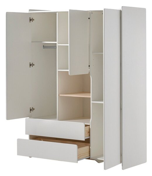 Bela otroška omara Vipack Kiddy, 137,8 x 190 cm