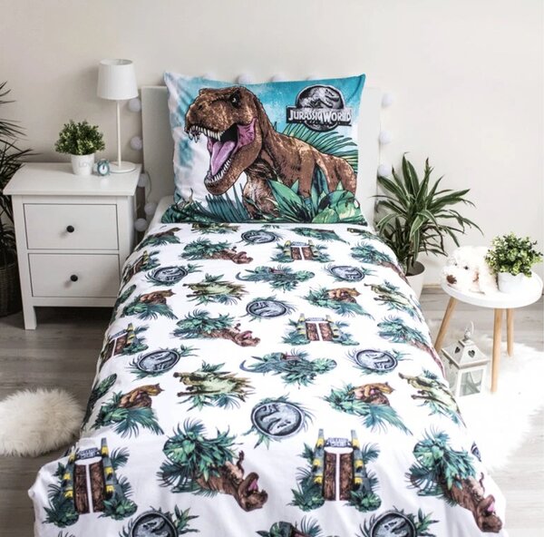 Svetleča bombažna posteljnina JURASSIC WORLD ROAR barvna Dimenzije posteljnine: 70 x 90 cm | 140 x 200 cm
