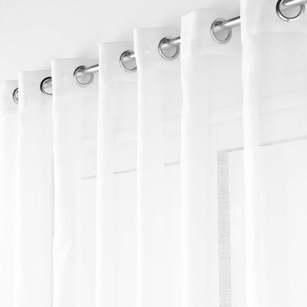Bela prosojna zavesa iz tančice 400x240 cm Lissea – douceur d'intérieur