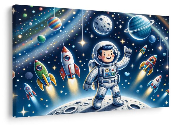 Slika mali astronavt na pustolovski misiji