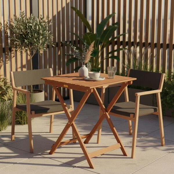 Gardenson Vrtna Zložljiva Miza Porto, 60x74x60cm, Masivno