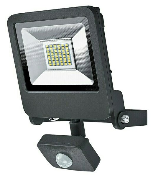 LED reflektor Ledvance Endura Flood s senzorjem (30 W, 2.400 lm, 3.000 K, IP44, domet 2–9 m, antracit)