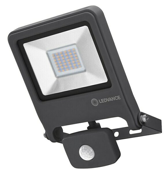 LED reflektor Ledvance Endura Flood s senzorjem (30 W, 2.400 lm, 3.000 K, IP44, domet 2–9 m, antracit)