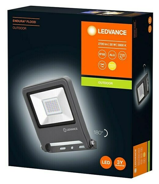 LED reflektor Ledvance Endura Flood (30 W, 2.400 lm, 3.000 K, IP65, antracit)