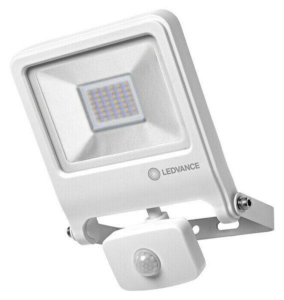 LED reflektor Ledvance Endura Flood s senzorjem (30 W, 2.400 lm, 3.000 K, IP44, domet 2–9 m, bele barve)