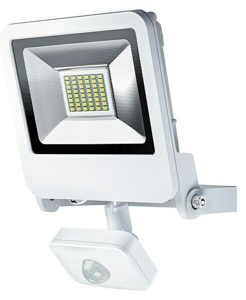 LED reflektor Ledvance Endura Flood s senzorjem (30 W, 2.400 lm, 3.000 K, IP44, domet 2–9 m, bele barve)