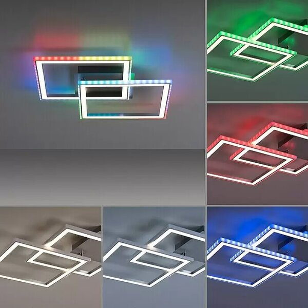 LED stropna svetilka Just Light FELIX60 (30 W, 44,5 x 44,5 x 6,4 cm, RGB)