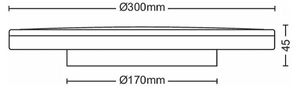 LED stropna svetilka Philips Ozziet (18 W, 30 x 4,5 cm, 1800 lm, bela)