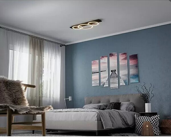 LED stropna svetilka Eglo Boyal 1 (12 W, 101 x 40 x 9,5 cm, 3000 K, črna)