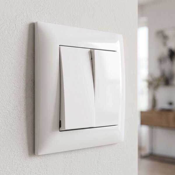 Dvojno Stikalo OSTE JNH007-W WHITE