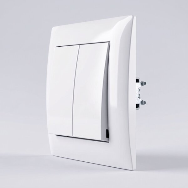 Dvojno Stikalo OSTE JNH007-W WHITE