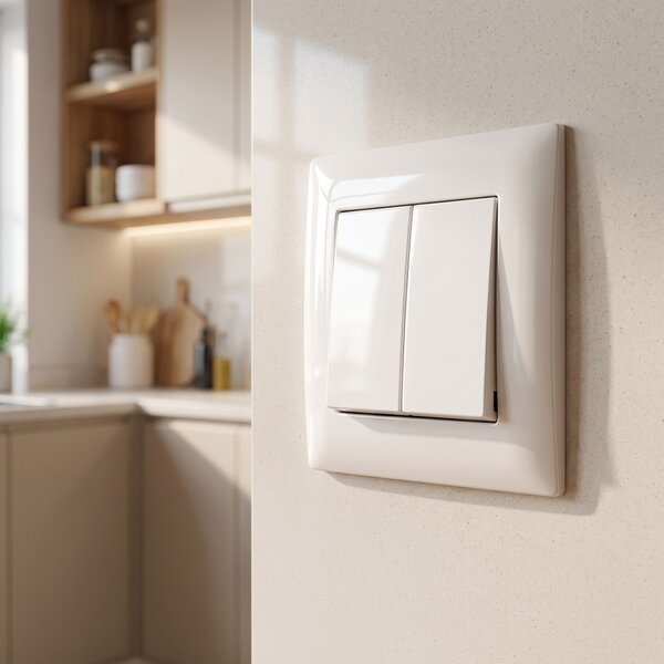 Dvojno Stikalo OSTE JNH007-W WHITE