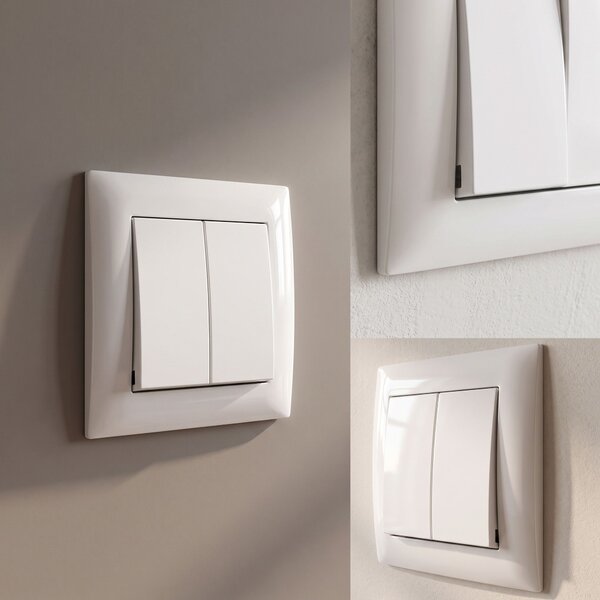 Dvojno Stikalo OSTE JNH007-W BEIGE