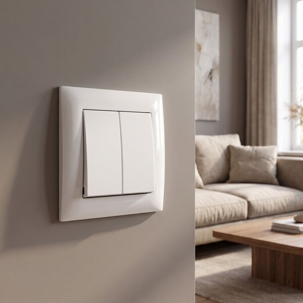 Dvojno Stikalo OSTE JNH007-W WHITE