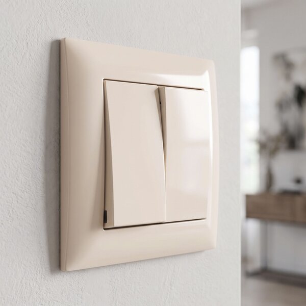 Dvojno Stikalo OSTE JNH007-W BEIGE