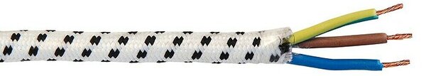 Napeljava za likalnik H03RT-F 3G0,75 mm² (Črna/Bela, 3 m)