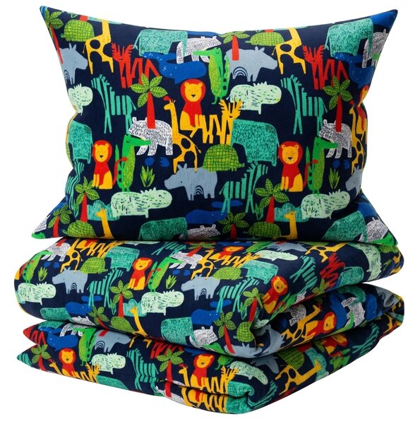 Bombažna posteljnina ZOO, pisana Dimenzije posteljnine: 70 x 90 cm | 140 x 200 cm