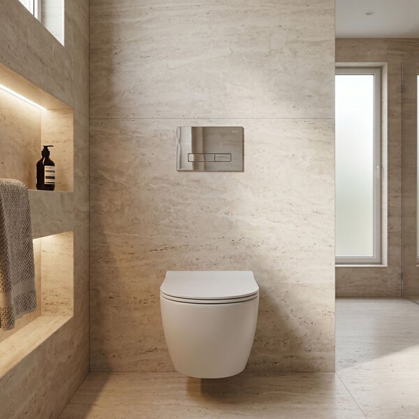 Podometni Set za WC 024N z Gumbom HD Chrome
