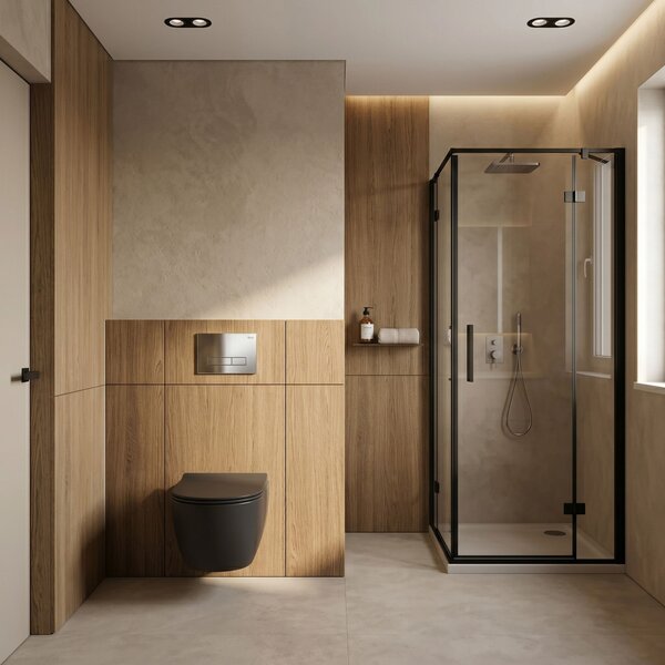 Podometni Set za WC 024N z Gumbom HD Chrome