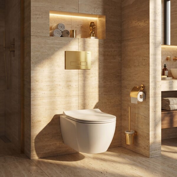 Podometni Set za WC 024N z Gumbom HD Gold