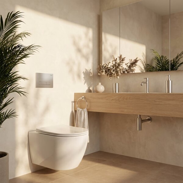 Podometni Set za WC 024N z Gumbom HD Satin