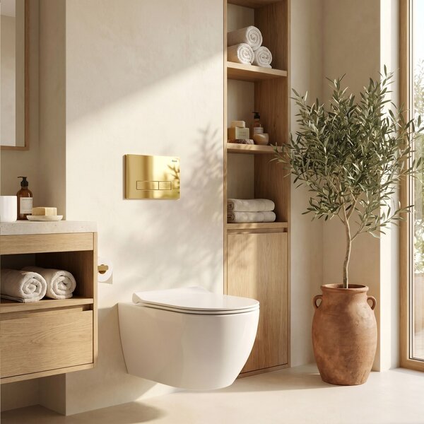 Podometni Set za WC 024N z Gumbom HD Gold