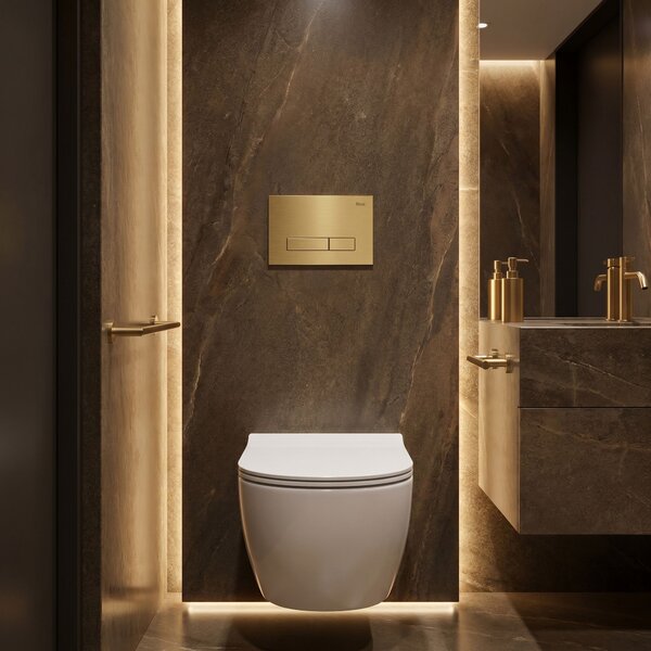 Podometni Set za WC 024N z Gumbom HD Gold