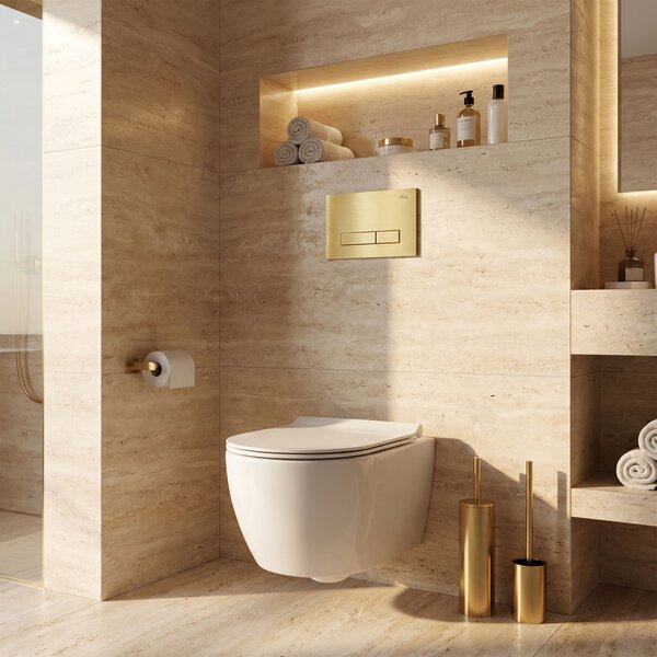 Podometni Set za WC 024N z Gumbom HD Gold