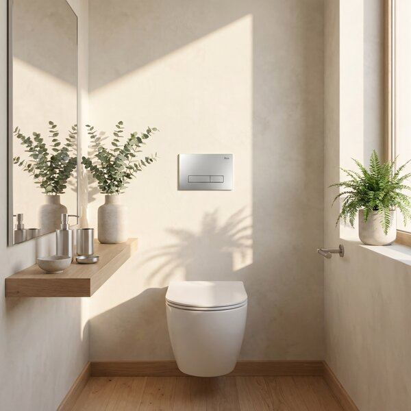 Podometni Set za WC 024N z Gumbom HD Satin