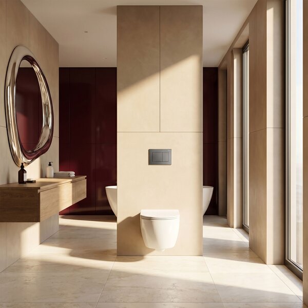 Tlačni gumb za WC predstensko enoto Rea J K011A-Q in Slim 024N Titan
