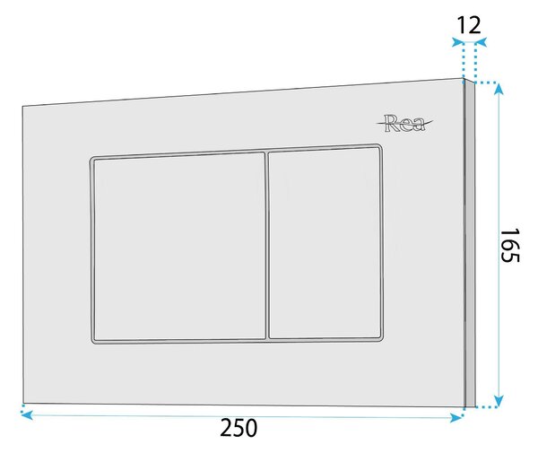 Tlačni gumb za WC predstensko enoto Rea J K011A-Q in Slim 024N Titan