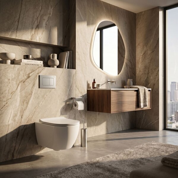 Tlačni gumb za WC predstensko enoto Rea J K011A-Q in Slim 024N Satin