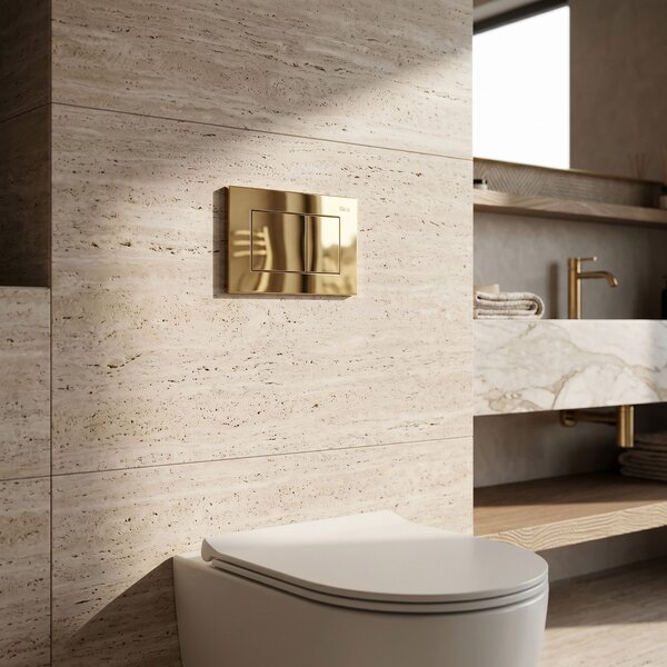 Tlačni gumb za WC predstensko enoto Rea J K011A-Q in Slim 024N Gold