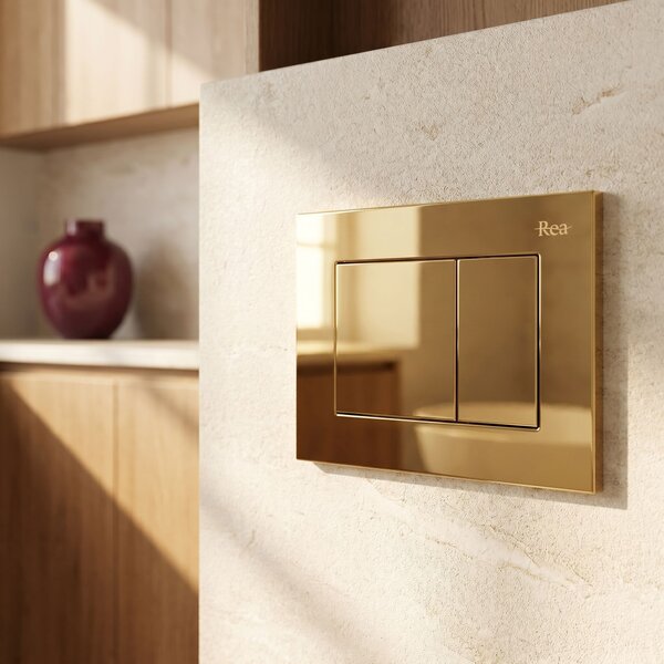 Tlačni gumb za WC predstensko enoto Rea J K011A-Q in Slim 024N Gold