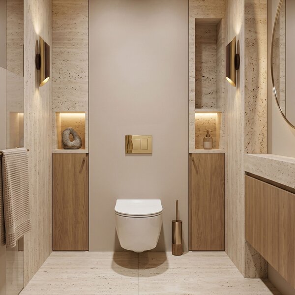 Tlačni gumb za WC predstensko enoto Rea J K011A-Q in Slim 024N Gold