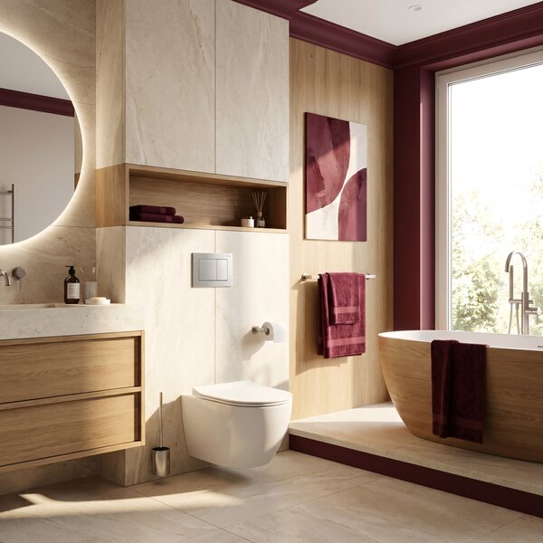 Tlačni gumb za WC predstensko enoto Rea J K011A-Q in Slim 024N Satin