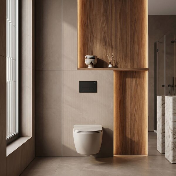 Tlačni gumb za WC predstensko enoto Rea HD K011A-Q in Slim 024N Black