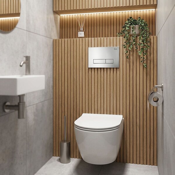 Tlačni gumb za WC predstensko enoto Rea HD K011A-Q and Slim 024N Satin