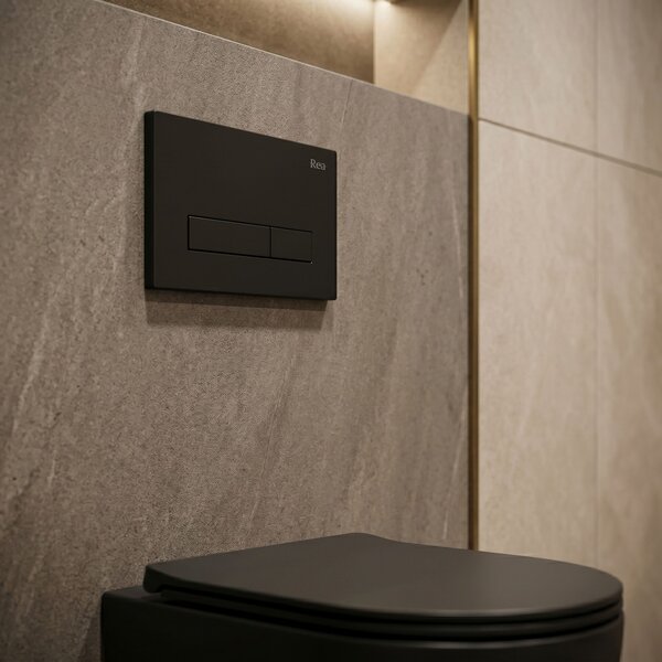 Tlačni gumb za WC predstensko enoto Rea HD K011A-Q in Slim 024N Black
