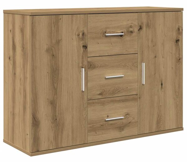 VidaXL Sideboard artisian hrast 90x29,5x65 cm konstruiran les