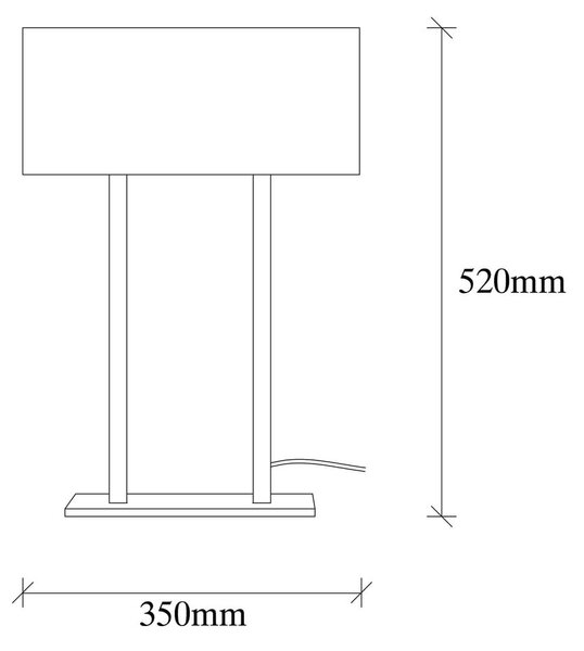 Črna namizna svetilka (višina 52 cm) Salihini – Opviq lights