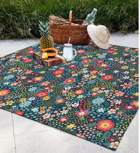 Odeja za piknik 140x170 cm Flower Blossom – Folkifreckles