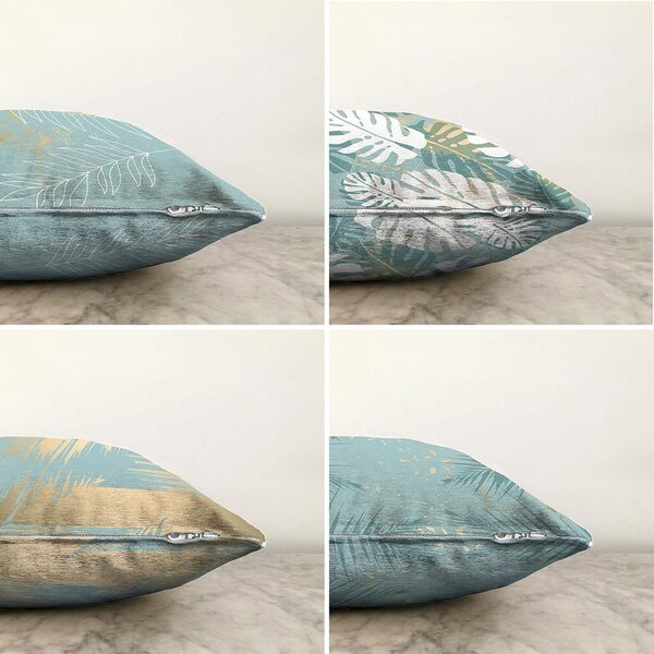 Komplet 4 prevlek za okrasne blazine Minimalist Cushion Covers Lagoon, 55 x 55 cm