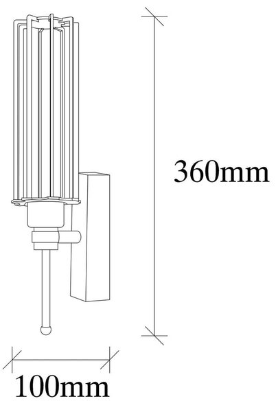 Črna/zlata stenska svetilka ø 8 cm Fellini – Opviq lights