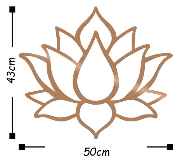 Stenska dekoracija v zlati barvi Wallity Lotus