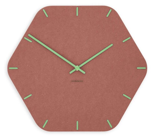 Stenska ura Luxhora Pura Hex Red 11 barv kazalcev
