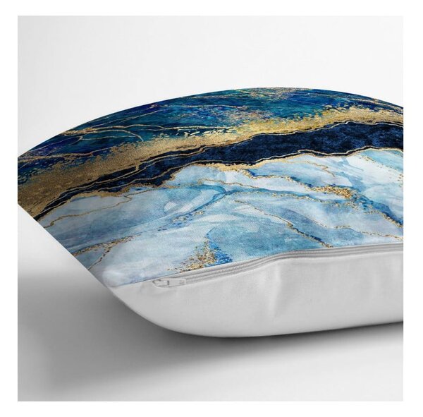 Prevleka za okrasno blazino Minimalist Cusion Covers Marble with blue, 45 x 45 cm