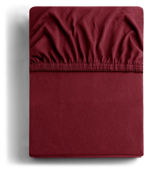 Bordo rdeča napenjalna rjuha iz jerseyja 140x200 cm Amber – DecoKing