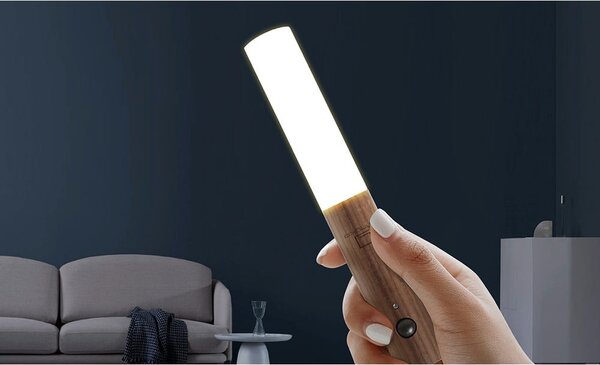 Rjava LED stenska svetilka na USB Baton – Gingko