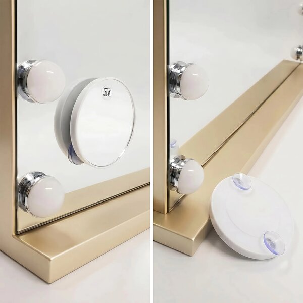 Stensko ogledalo LED HOLLYWOOD L.Gold 80x60